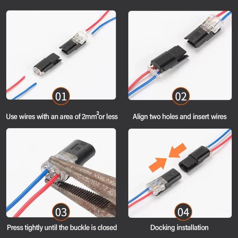 Premium Electric Wire Connector No Strip Line Cable Interconnection Detachable Automotive Terminal Plug Universal Grade Reliable