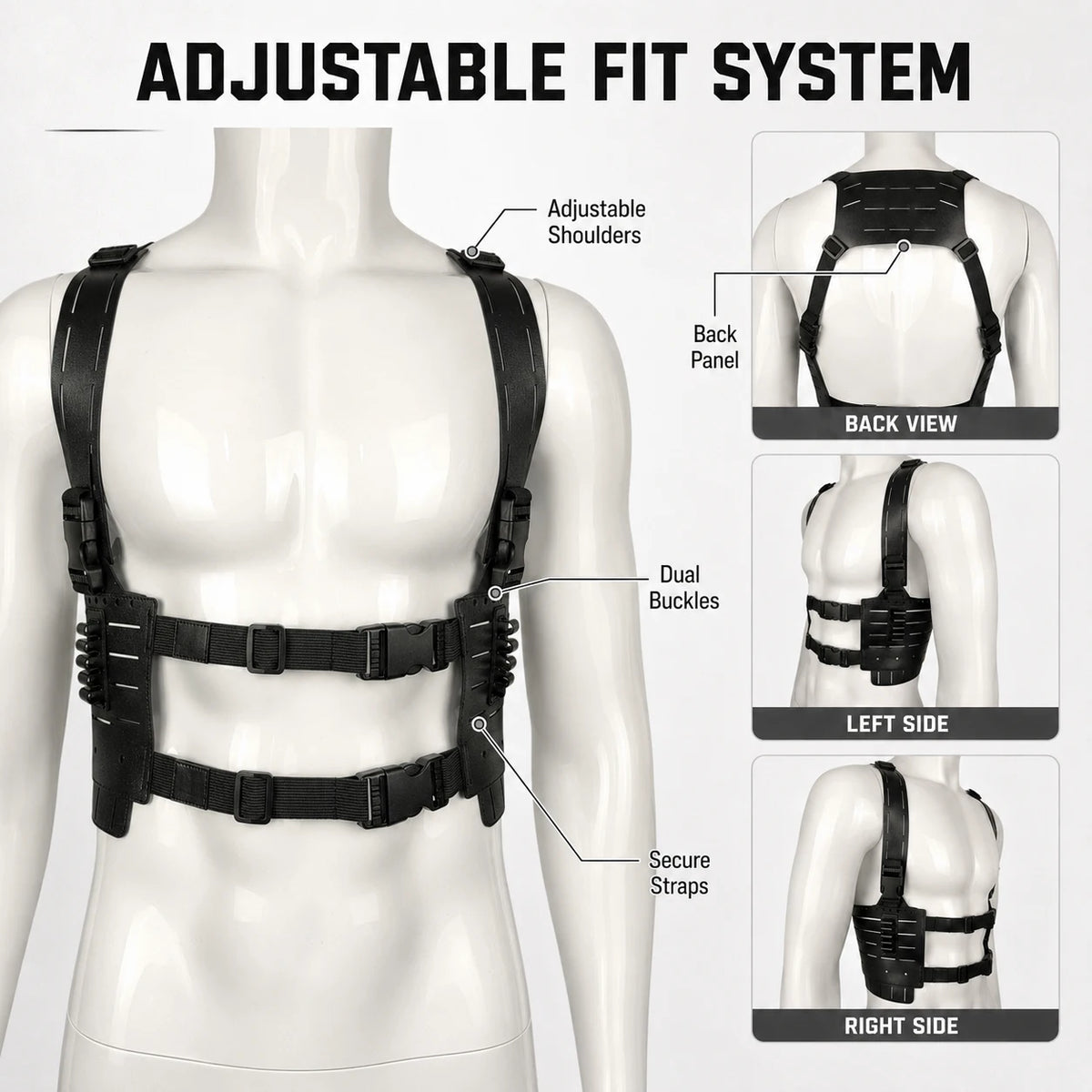 Tactical Shoulder Harness Residenttttt Evil Requiem Leon S. Kennedy Cosplay Gear for Halloween Costume Airsoft Wargame Accessory