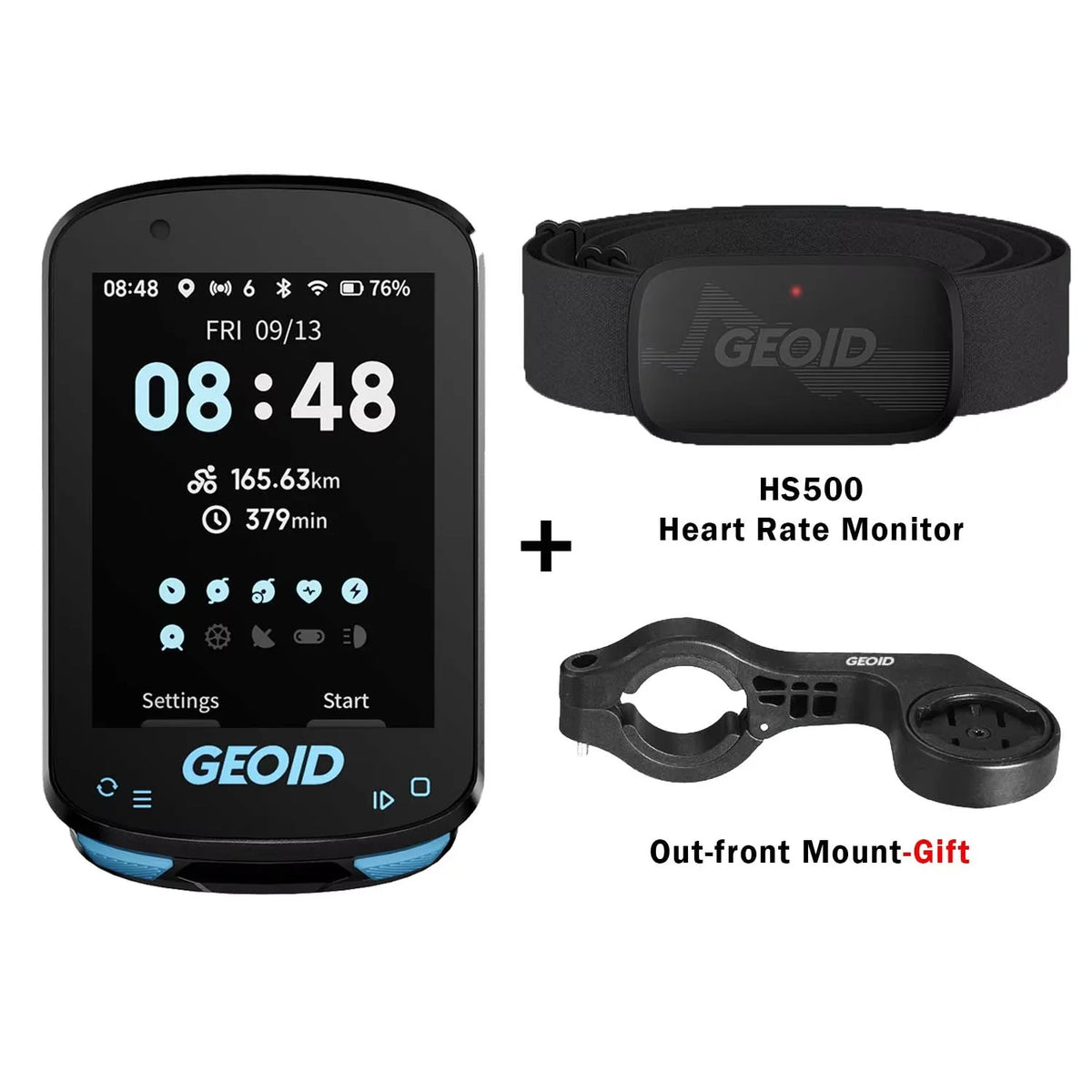 GEOID CC700/PRO Bike Computer Wireless Color Screen Bicycle Speedometer ANT+ WIFI Cycling Speedometer IPX7 Waterproof Odometer