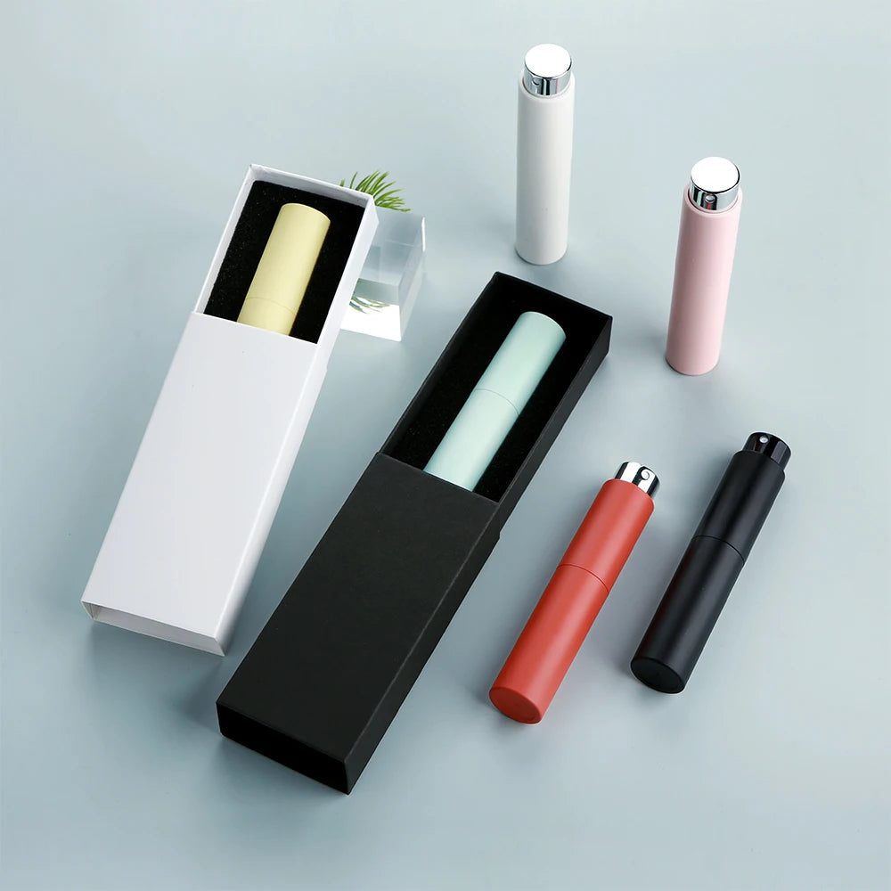 10/15/20pcs 10ml Perfume Bottle and Boxe Rotary Press Fine Mist Perfume Sprayers Reusable Perfume Gift Box Separate Bottles
