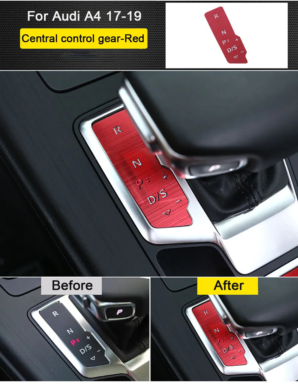 Car Decal Central Handbrake A P Buttons Decorative Panel Covers Stickers Trim For Audi A4 B9 Interior Auto Accessories Goods