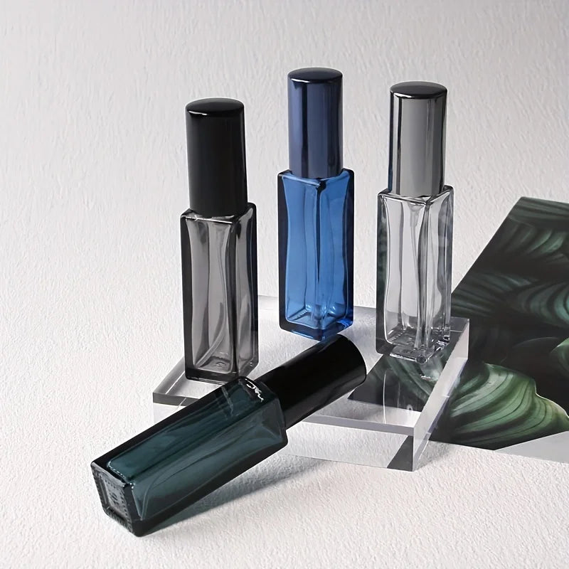 20pcs 3ml/5ml/10ml Square Empty Glass Perfume Spray Bottle Refillable Fragrance Fine Mist Atomizer Portable Liquid Containers