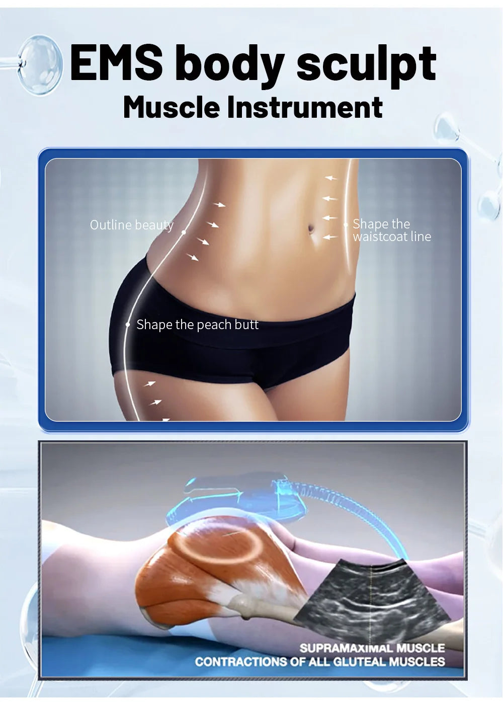 New EMS Body Sculpt Machine Sculpting Electromagnetic Stimulate Body Slimming Machines Muscle Build