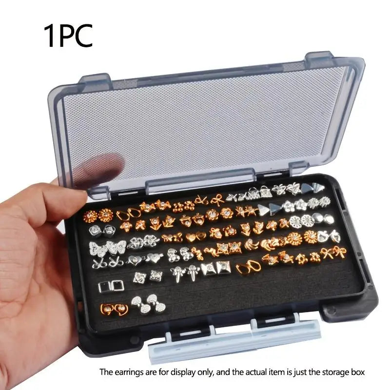 Rings Organizer Jewelry Storage Tray With Transparent Cover Display Box for Earrings Necklaces Secure Storage For Gifts