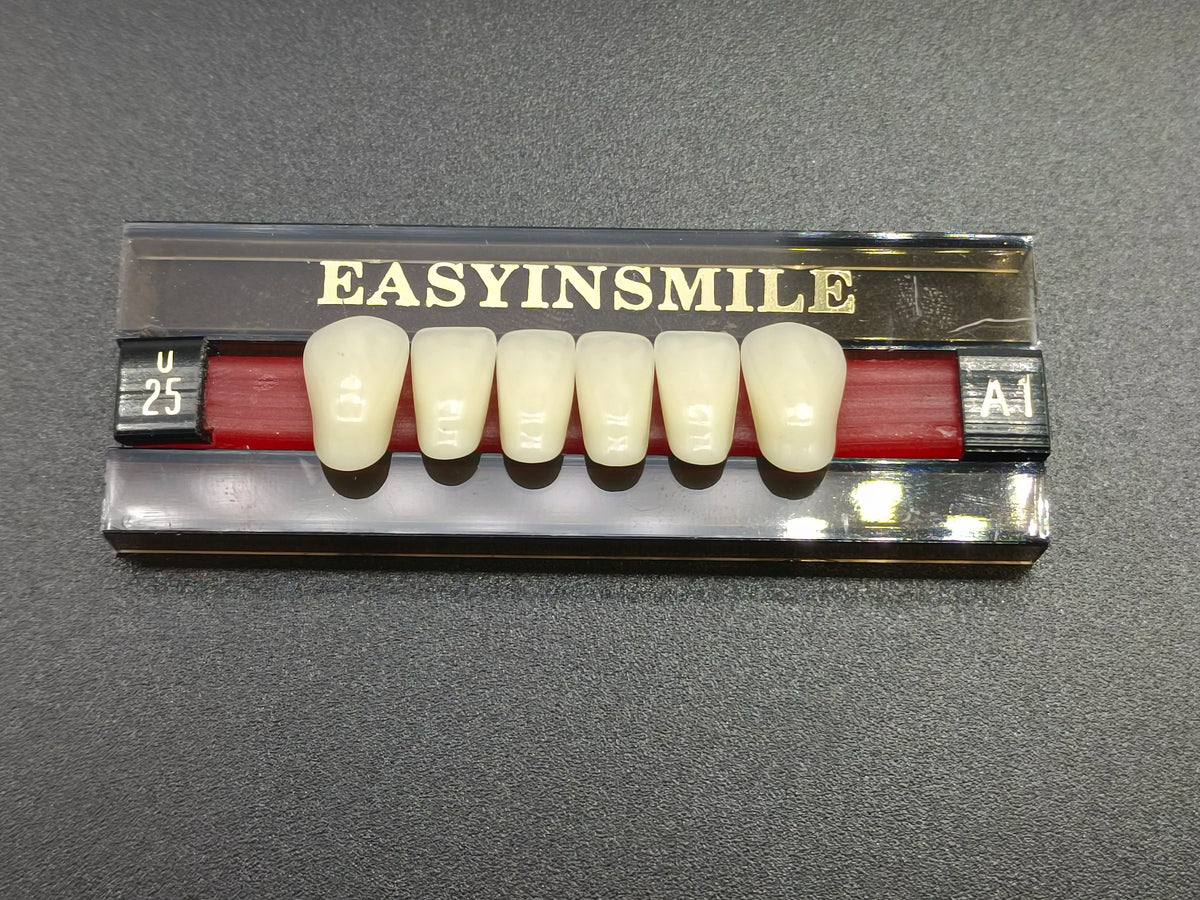 84/96PCS Dental Resin Teeth Acrylic Synthetic Denture A1 A2 A3 Shade 2-Layer Acrylic Denture Education Model Upper/Lower A1-D4