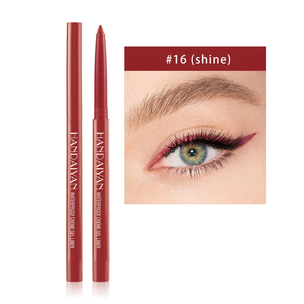 20 Colors Matte Eyeliner Gel Pencil Shine Purple Black Easy To Wear Colorful White Blue Eye Liner Pen Cream Makeup Cosmetics