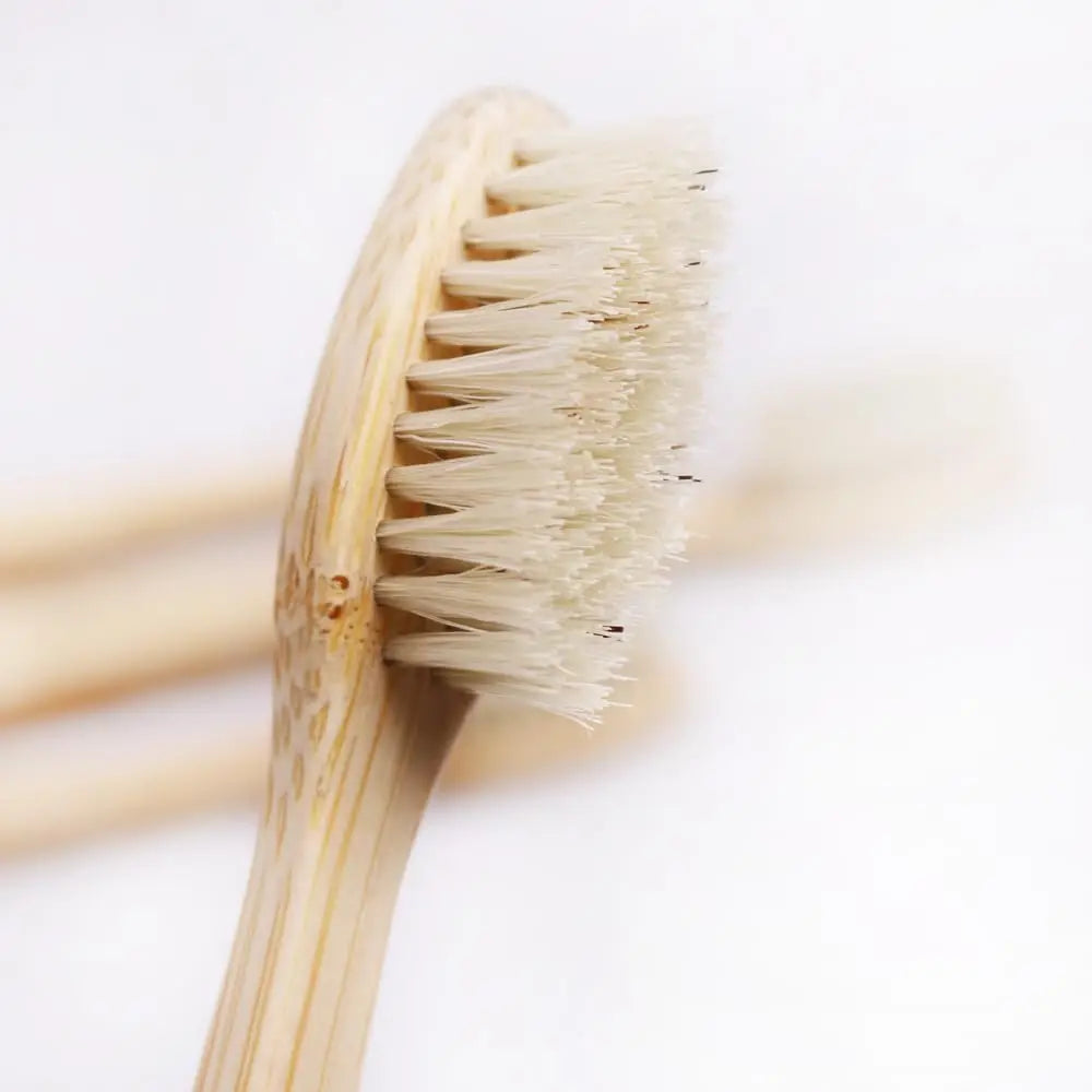 10pack Natural Bristle Bamboo Toothbrushes,Horse & Boar Bristle,Totally Compostable Biodegradable Zero Waste Plastic Free