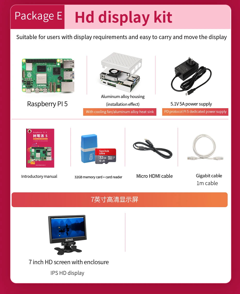 Raspberry Pi 5 Generation Development Board LINUX Suite Computer AI programming motherboard Raspberry Pi 5B 4G/8GB