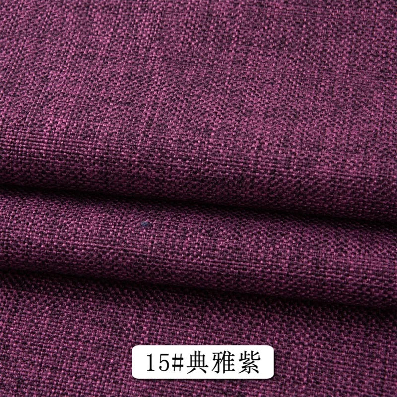150 Cm Wide Home Textile Cotton Linen Style Sofa Fabric Solid Color Thickened Linen Coarse Cloth DIY Tablecloth Fabric 400 G / M
