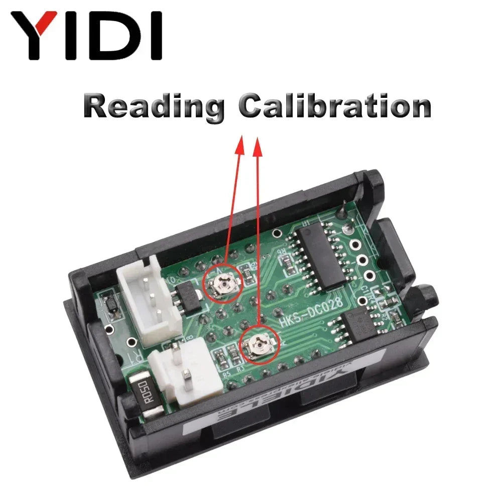0.56 Digital DC 0-100V 0-50A 0-100A Red Blue LED Amp Volt Tester Current Voltage Meters Measurement Voltmeter Ammeter with Shunt