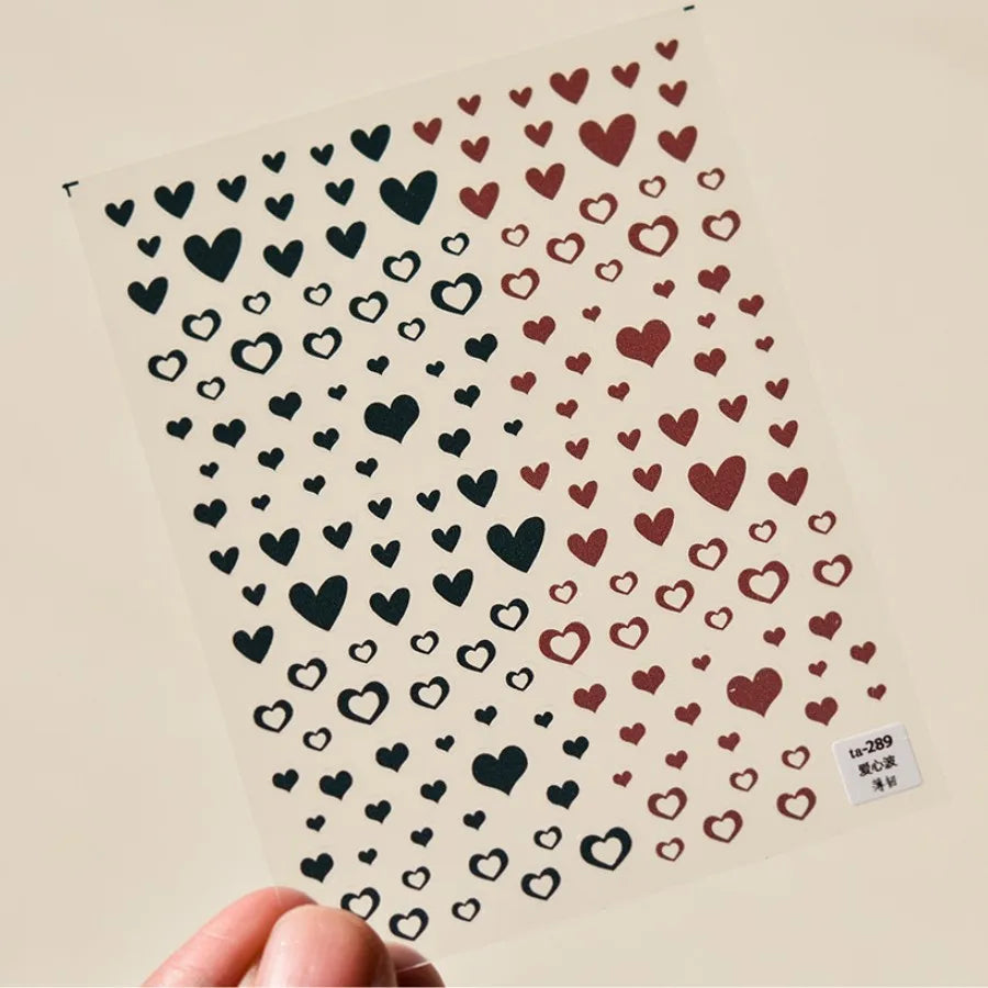 1pcs 5D Shell Light Nail Stickers Fashion Gold Border Love Heart Bowknot Moon Star Art Decal High Quality Manicure Decorations