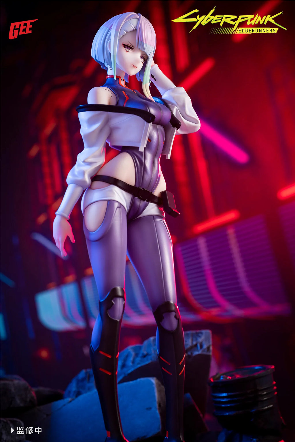 In Stock 24cm Cyberpunk: Edgerunners Lucy 1/7 Static Figurines Bookshelf, Desktop, Computer Case Decoration Collection Gift