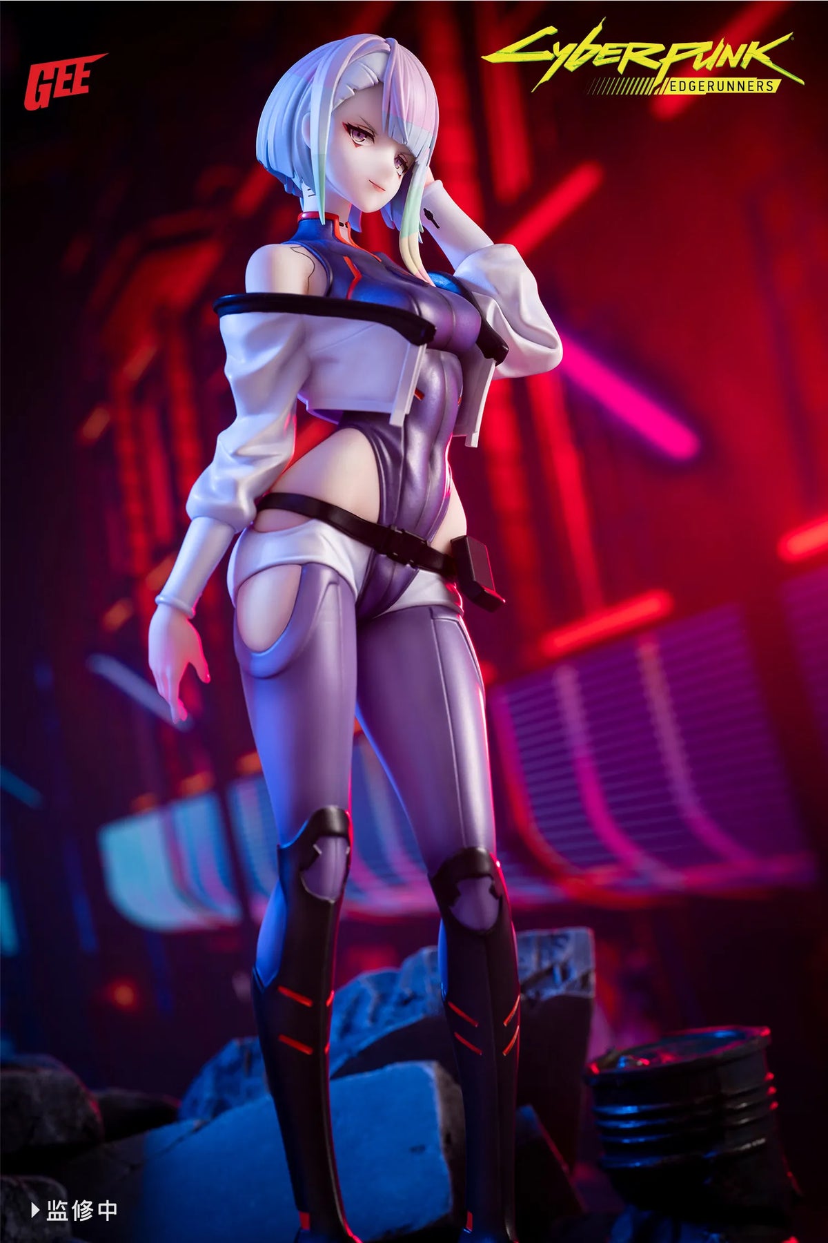 In Stock 24cm Cyberpunk: Edgerunners Lucy 1/7 Static Figurines Bookshelf, Desktop, Computer Case Decoration Collection Gift