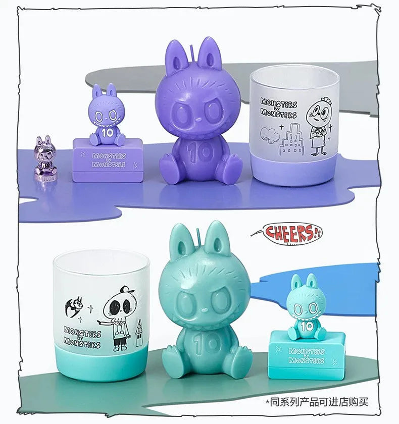 Genuine POP MART Anime Periphery THE MONSTERS LABUBU 10th Anniversary Series Mini Cup Blind Box Home Decor Desktop Birthday Gift