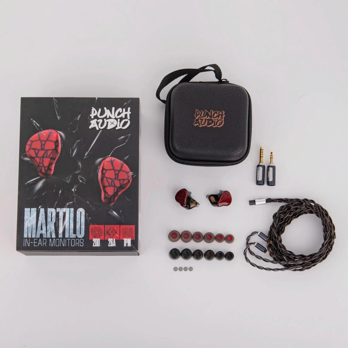 Punch Audio Martilo IEM  Hifi Earphone with Immersive Bass and Custom 1 Planar + 2 BA + 2 DD