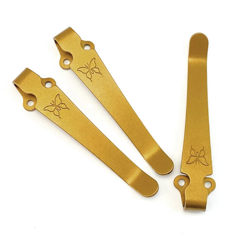 Knife Titanium Back Clamp Pocket Clip 5 Color For Emerson CQC Benchmade Griptillian Bugout 535 585 551 Knives