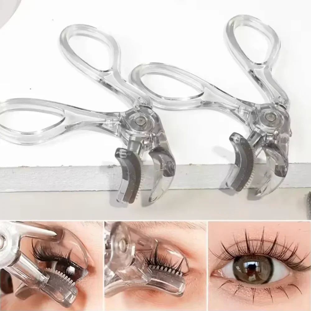 Dual-Type Eyelash Curler with Comb – Wide & Partial Clip Options, Waterproof, Long-Lasting, Natural Curl, Unisex Certified