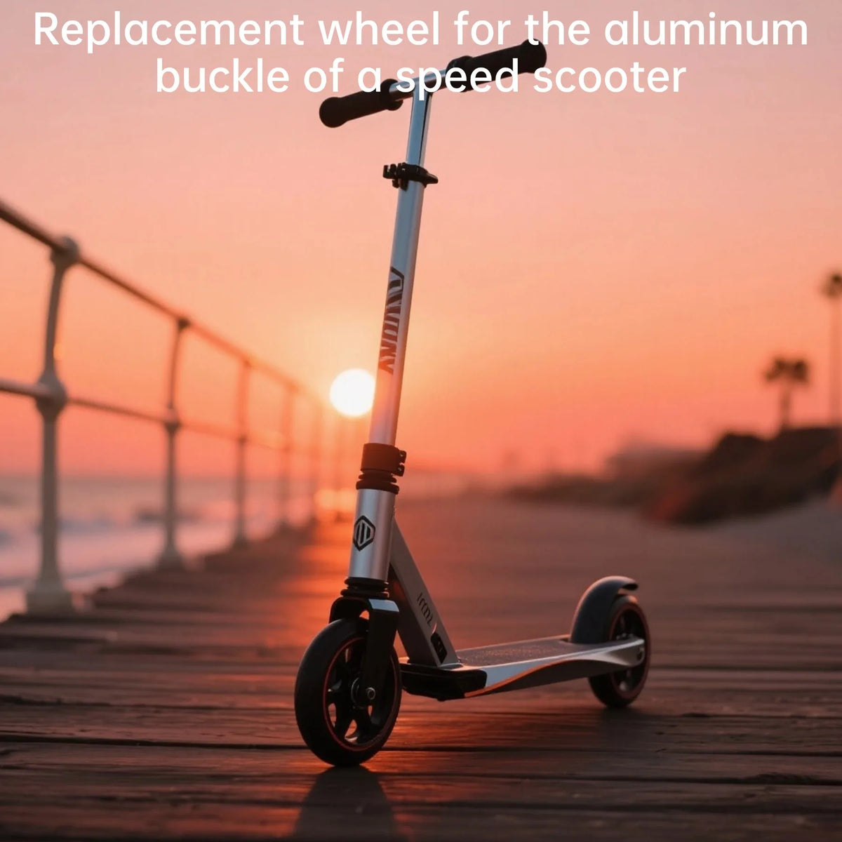 120mm (4.92-inch) Aluminum Core Replacement Wheel for Speed Scooters - Aluminum Alloy + PU with Black Bearings(2PCS)