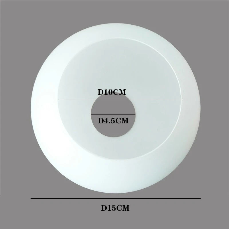 E27 E14 Milky Glass Lampshade Replacement Part Lighting Accessory for Chandelier D4cm D3cm Opening White Globe Glass Lamp Shade