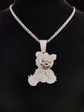 2024 New Arrival Hip Hop Bear Shape Pendant Necklace Men Women Chain Iced Out Bling Bling Necklaces HipHop Jewelry Fashion Gift