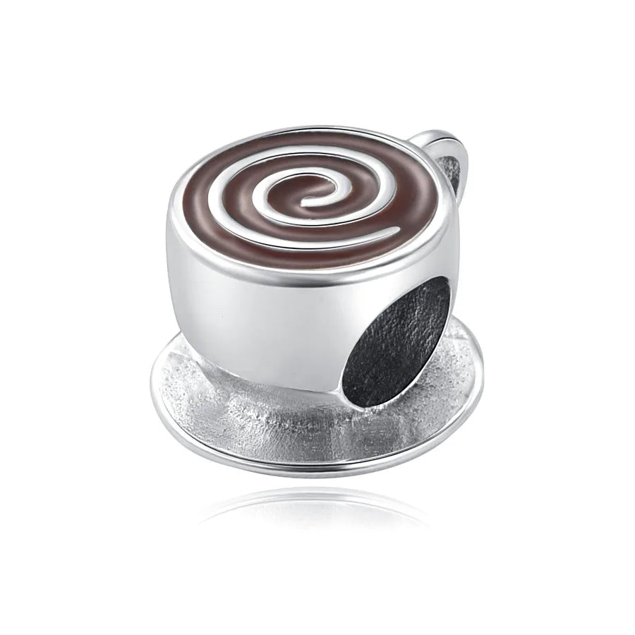 Hot Selling 925 Silver Cup,Coffee Cup,Beer,Bead Pendant Suitable European Original Bracelet DIY Accessories,Exquisite Jewelry ﻿