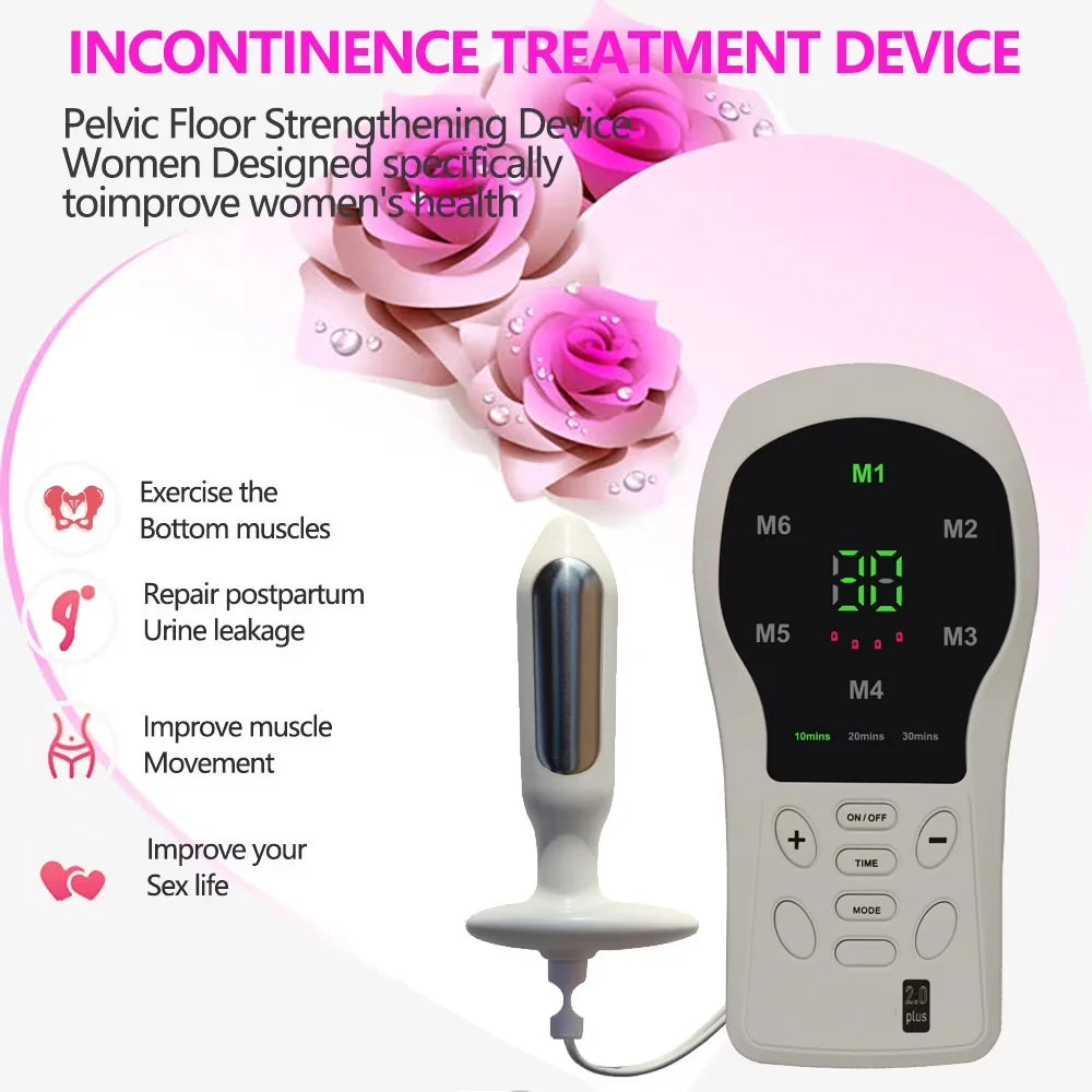 Kegel Exerciser Pelvic Floor Muscle Trainer with Electrical Stimulation & Biofeedback - Home Use for Incontinence Postpartum