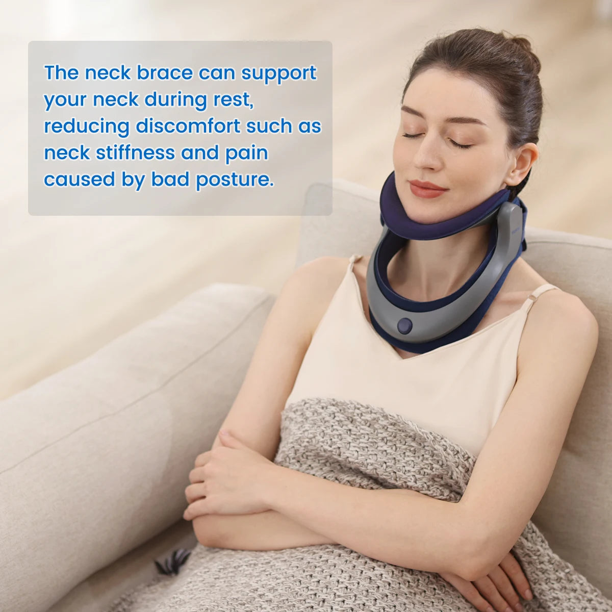 VELPEAU Neck Traction Device for Spine Pressure and Pain, Adjustable Neck Stretcher, Cervical Posture Corrector