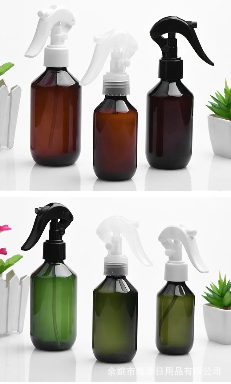10/20/50pcs 100ml Green Plastic Bottle With Spray 150ml Brown Perfume Trigger Sprayer Refill Bottle 200ml PET Container HZ62001