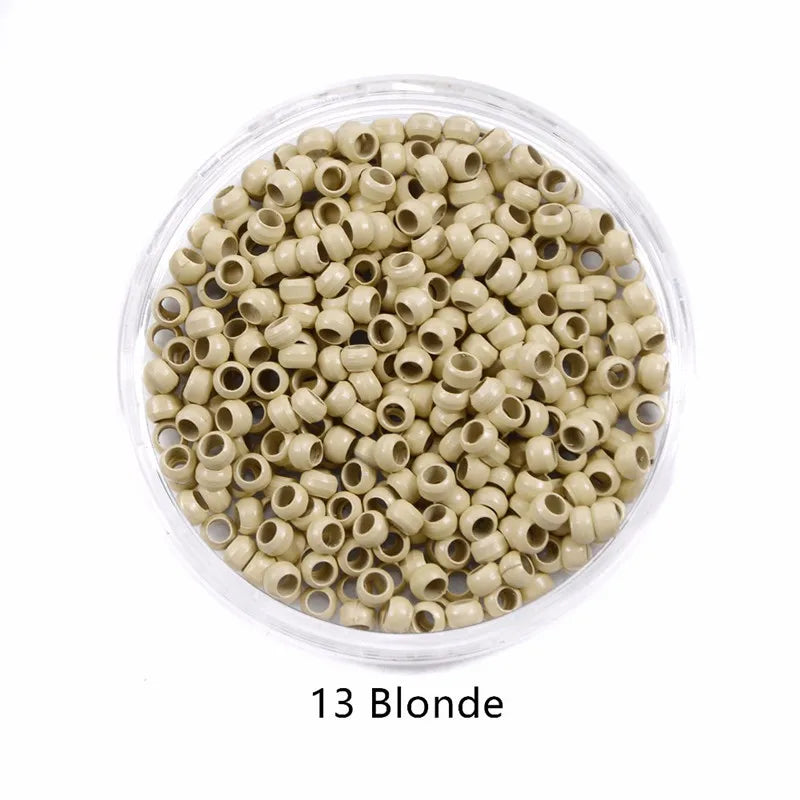 1000Pcs 3.0mm Nano Rings Micro Beads Non-Silicone Lining Copper Ring for Tip Hair Extensions and Tinsel Extensions