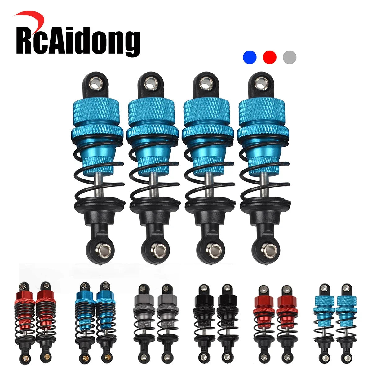 RcAidong 4pcs Aluminum Oil Shock Absorber/Damper For Tamiya TT-02 TT-01 M05 M06 1/10 RC Drift Racing Cars Chassis Parts