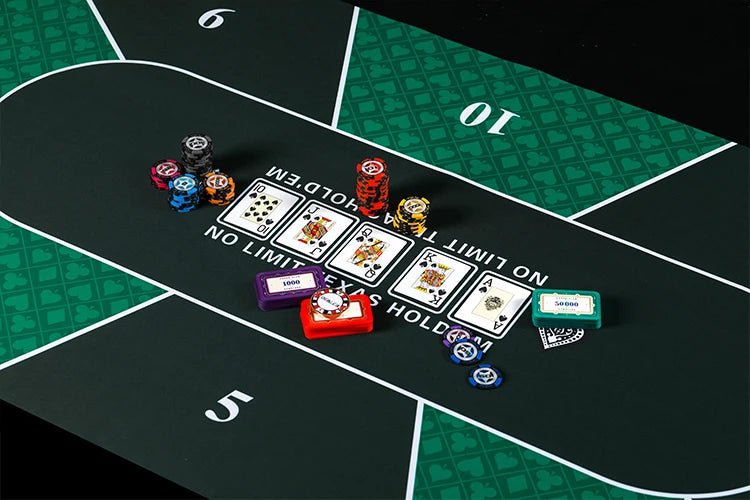 1.2*0.6m Hold'Em Texas Poker Mat Black Jack Baccarat Dice Durable Rubber Home Gaming Desk Pad