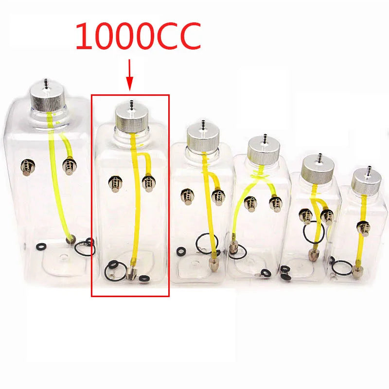 1 SET RC Plastic Fuel Oil Tank 260/360/500/700/1000/1500 CC/ml CNC Aluminum alloy Cover for RC  Nitro and Gas airplane model