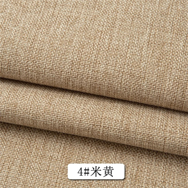 150 Cm Wide Home Textile Cotton Linen Style Sofa Fabric Solid Color Thickened Linen Coarse Cloth DIY Tablecloth Fabric 400 G / M