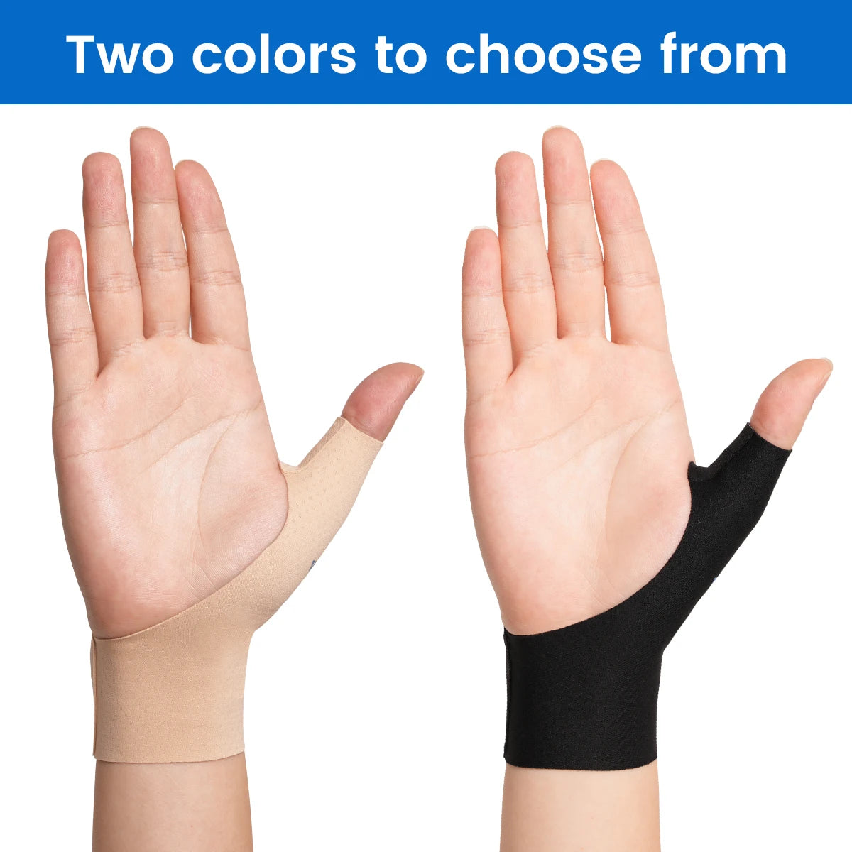 VELPEAU Thumb Compression Sleeve for Mild Arthritis Pain and Sports, Thumb Splint Support Liner Universal for Both Hands, 2PCS