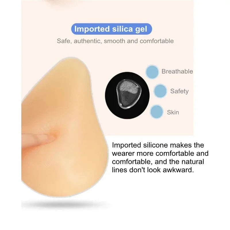 Breast Prosthesis for Cancer Surgery Fake Boobs Artificial Silicone Breast Forms Realistic Woman Mastectomy Female Chest Enhance