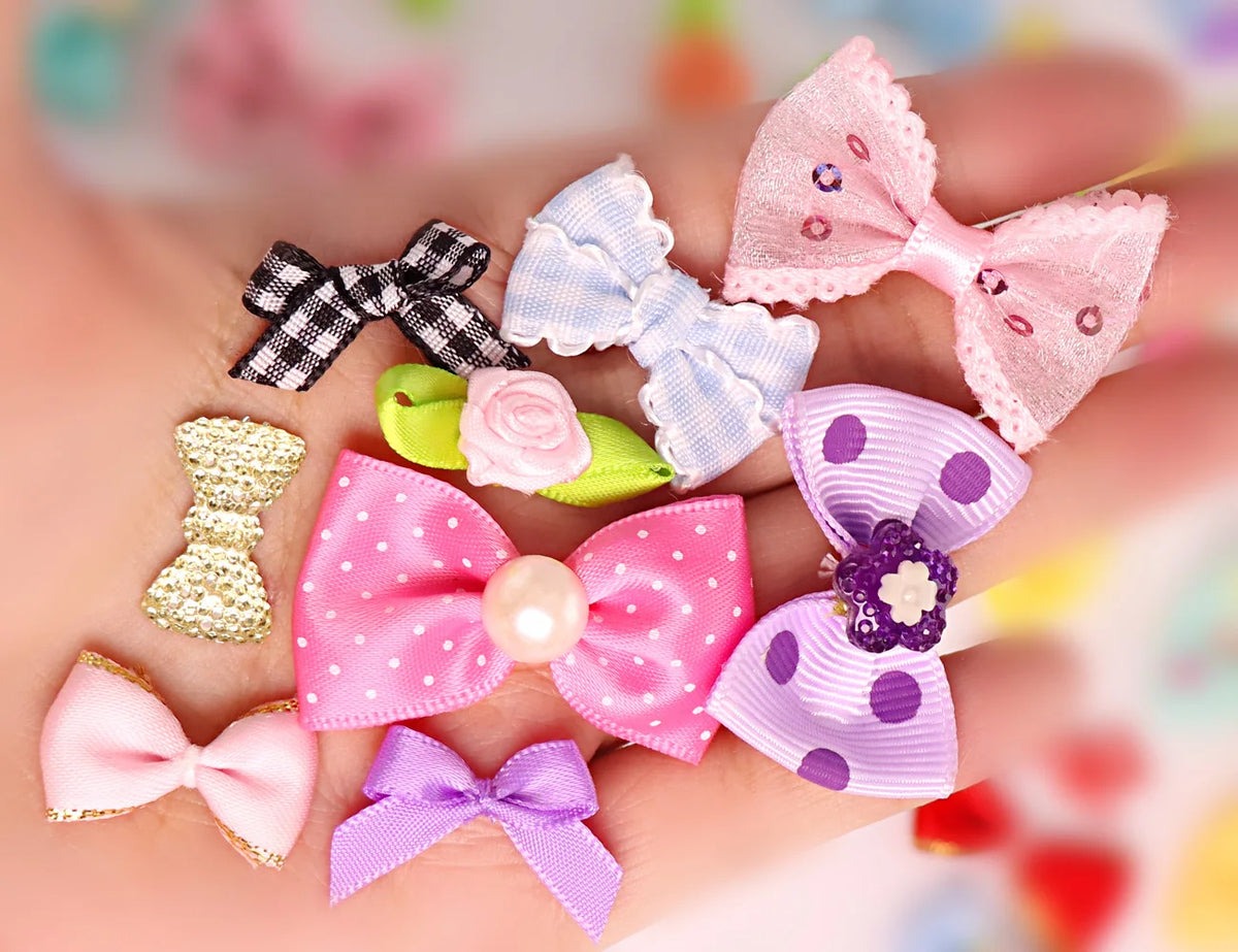 10 Pcs Bow Accessories Minilpsshop Accessories Random Clothes Collars For Short Hair Cat and Collie (Excluding Toys) for LPS