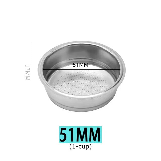 1Pcs 51mm 58mm 1-Cup 2-Cup 4-Cup Filter Basket Replacement for Coffee Bottomless Portafilter Barista Espresso Accessories