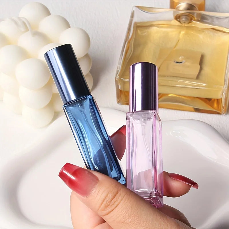 20pcs 3ml/5ml/10ml Square Empty Glass Perfume Spray Bottle Refillable Fragrance Fine Mist Atomizer Portable Liquid Containers