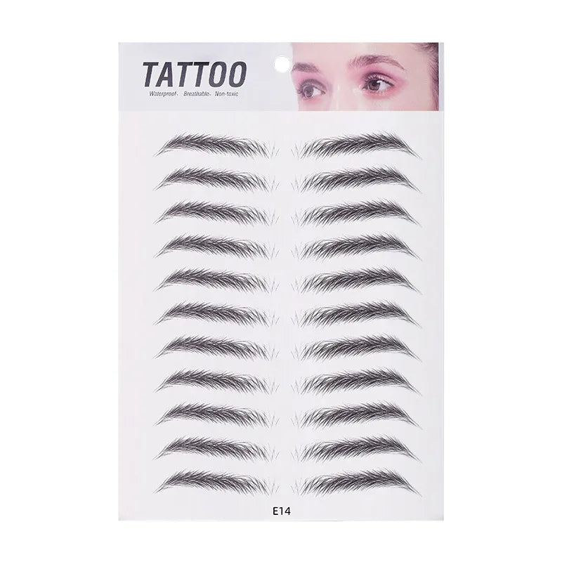 10pcs Eyebrow Tattoo Sticker Waterproof Eyebrow Templates Tools Cosmetics Professional Makeup Eye Brow Shaper Eyebrows Sticker
