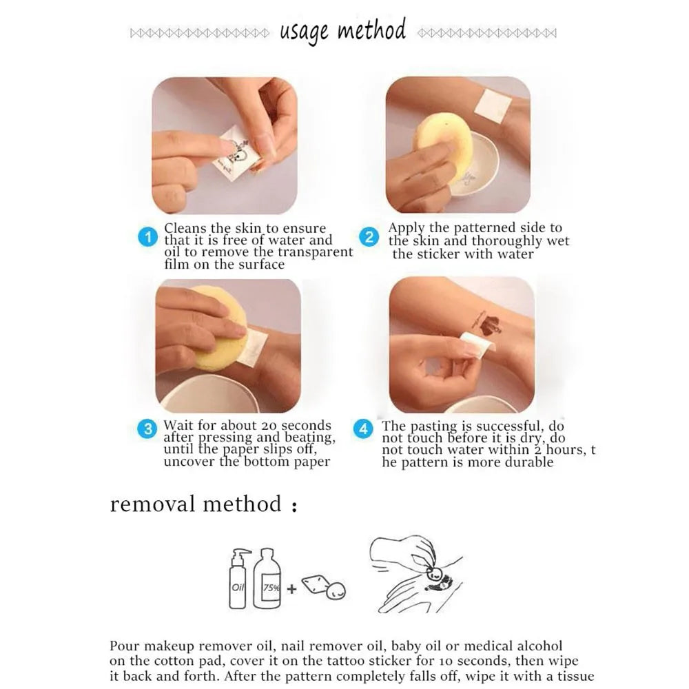 1Pcs New Pokemon Tattoo Stickers Pikachu Action Cartoon Temporary Tattoos For Funny Birthday Gift