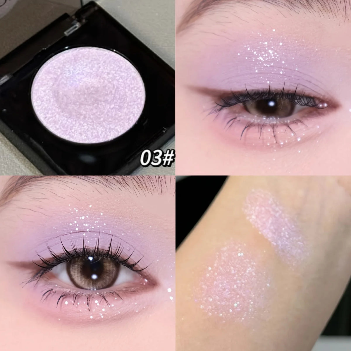 Herorange Pearl Eyeshadow Fine Shimmer Pigmented Non Clumping Brightening Highlight Beginner Friendly