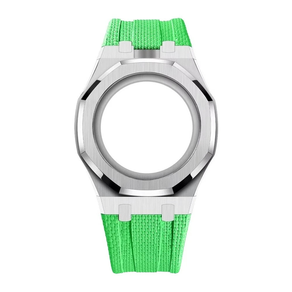 Luxury Stainless Steel Case+Stainless Steel Strap Modification kit Pocket Changer To Wristwatch For Royal POP
