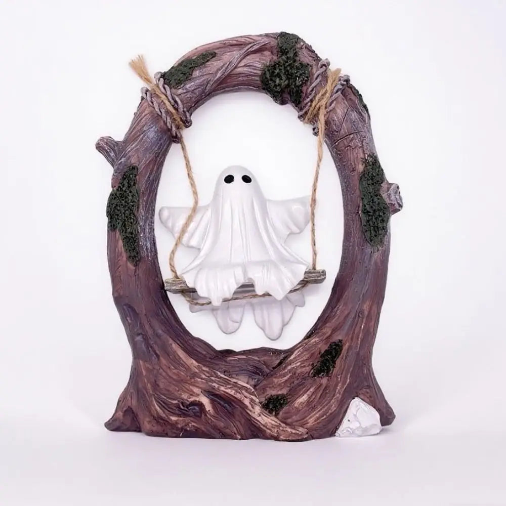 Halloween Themed Halloween Swing Ghost Ornament Handicraft Model Spooky Ghosts Decor Statue Display Ghost Halloween Decoration