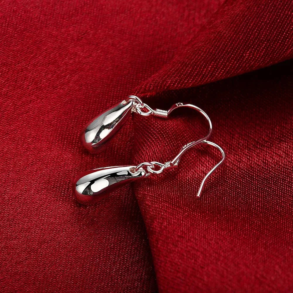 Special offer 925 Sterling Silver water drop pendant necklaces earrings Jewelry set for women Party wedding jewelry Holiday gift