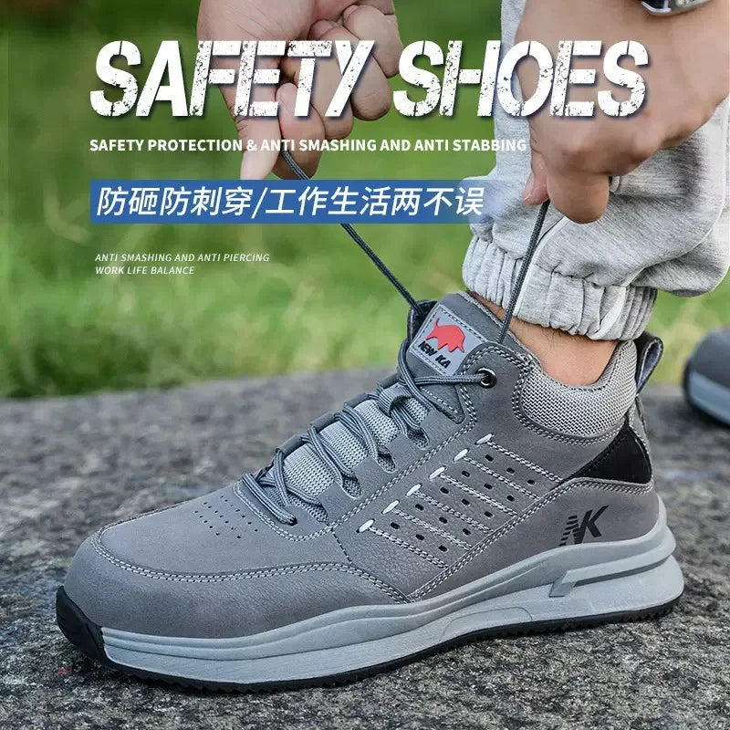 Electrician Insulated Shoes Men Lightweight Comfortable Safety Shoes Anti-Smash Anti-Puncture Wear-Resistant Work Shoes