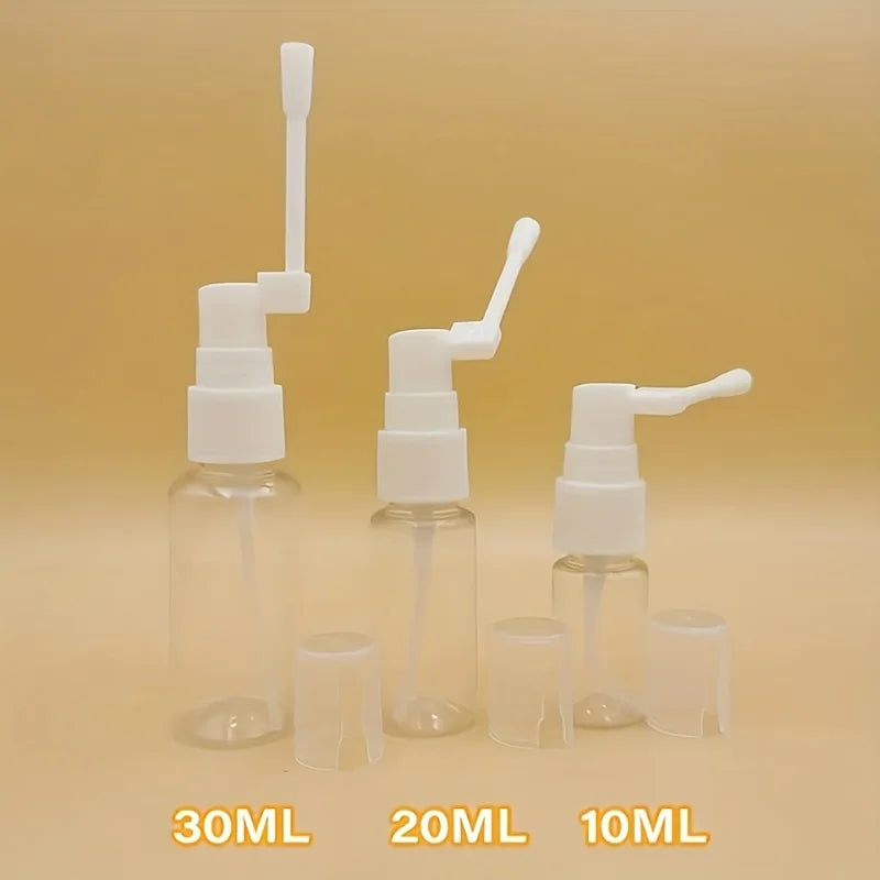2pcs Rotatable Nozzle Spray Bottle Refillable Nasal Wash Bottle Transparent Plastic Atomizer Empty Sprayer Snoot Clean Container