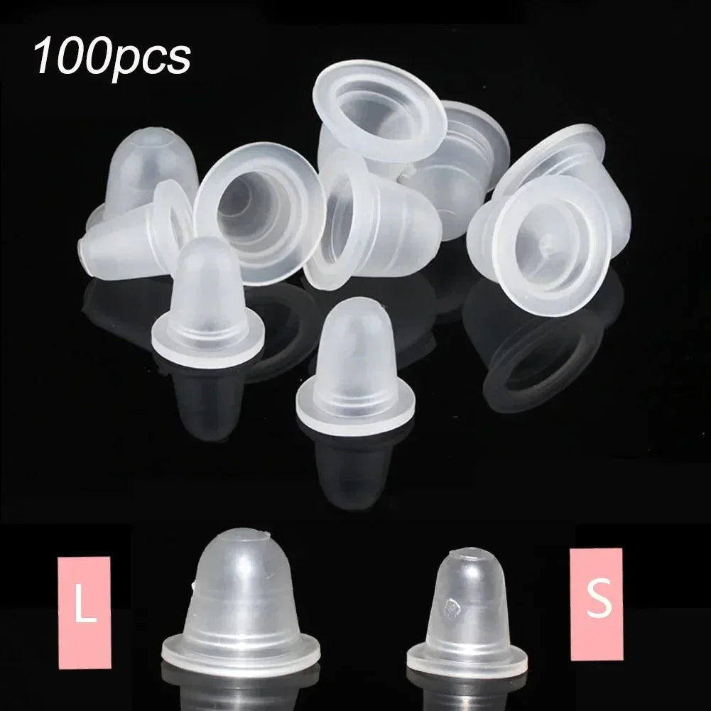 100Pcs S/L Soft Silicone Tattoo Ink Cups Disposable Microblading Makeup Pigment Holder Container Caps Tattoo Accessories Supply