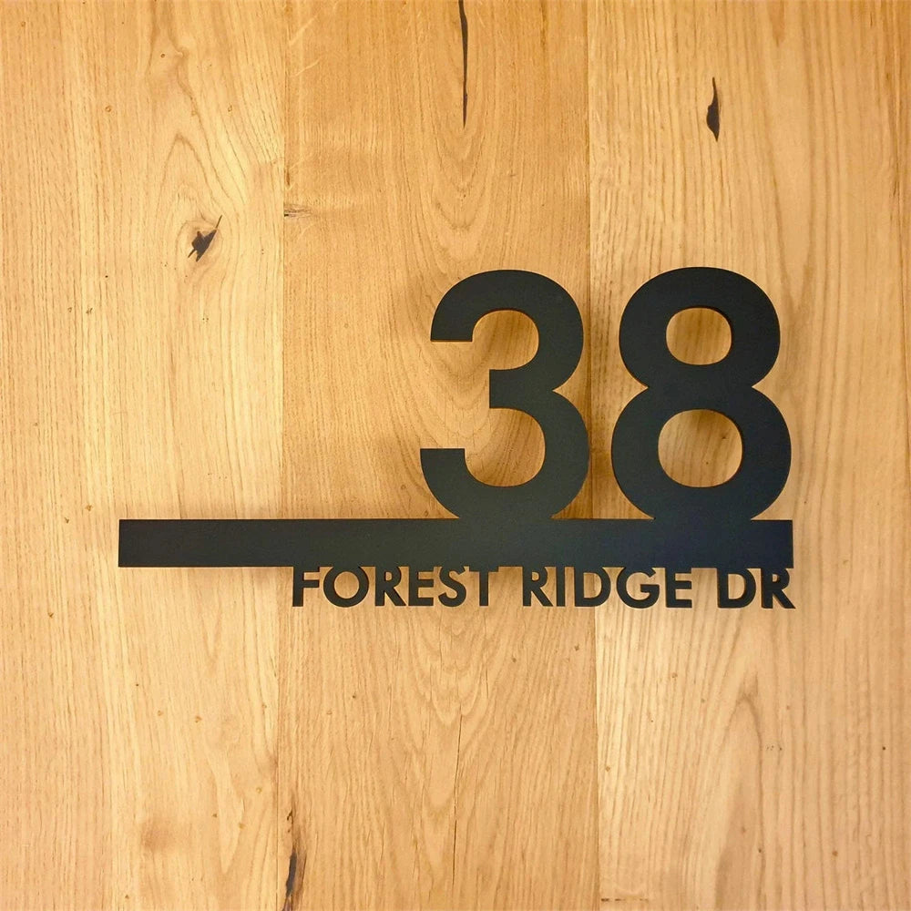 Personalized Laser Cut Acrylic Modern Design House Floating Sign Door Address Number Plaques Outdoor Nordic Home Decor Wall art