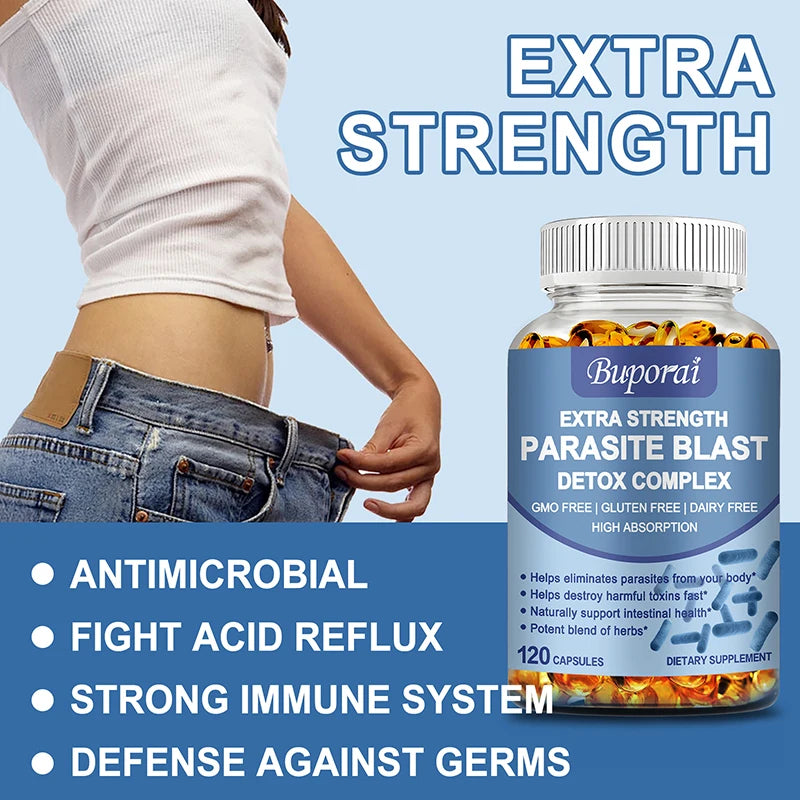 Parasite Blast Detox Complex - Eliminate Parasites, Supports Intestinal Cleansing Enhance Immunity, Promote Digestion