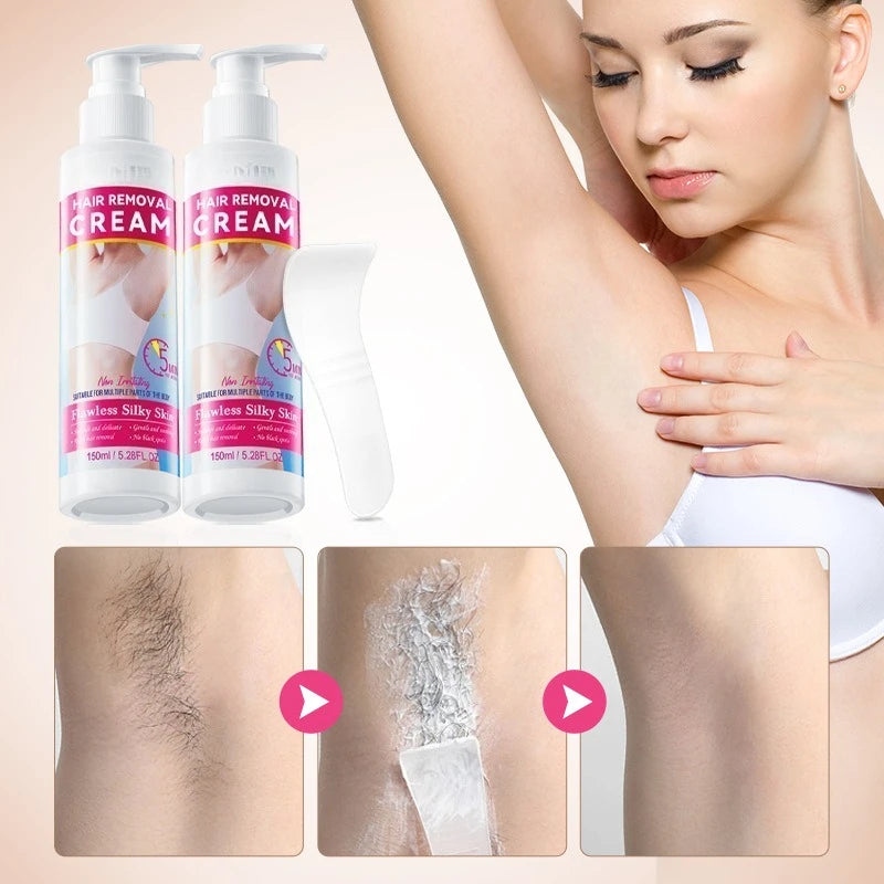 Men's and women's hair removal cream does not irritate the armpits. Smooth hair removal cream 150ml